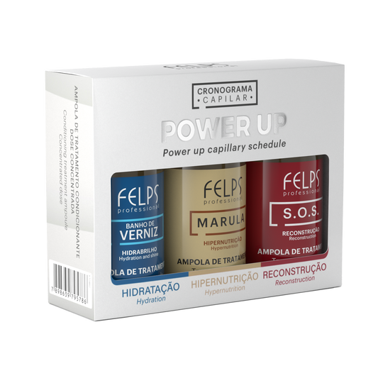 Felps Power Up 3-in-1 Hair Care Ampoules - 3 x 15mL