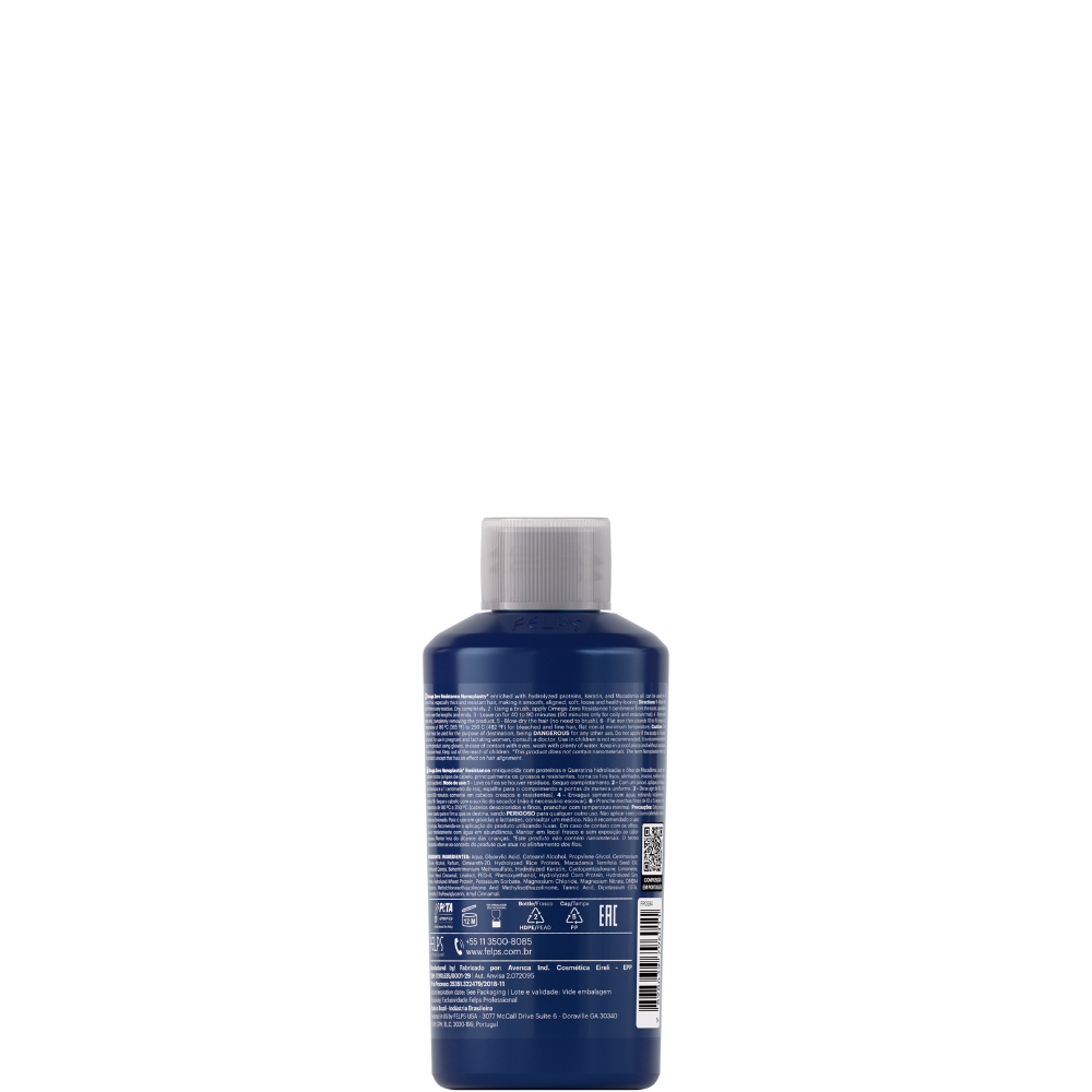 Omega Zero Resistance Nanoplastia Treatment Zero Formaldehyde Hair Straightening with Macadamia Oil 3.38 fl.oz Mini